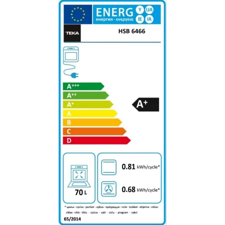 Forno Multifunções Teka NEO HSB 6466 FBK – Preto 60cm, Classe A+ Econômico|Teka|8434778035513