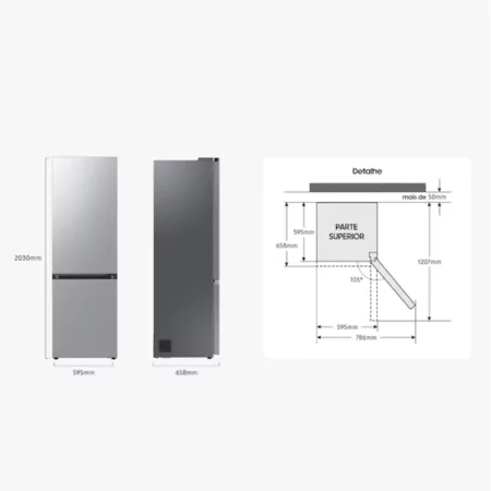 Frigorífico Combinado Samsung RB38C600DSA (390L - Classe D - Inox)|Samsung|8806094768183 Frigorífico Combinado Samsung RB38C600DSA (390L - Classe D - Inox)|Samsung|8806094768183
