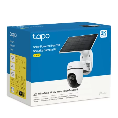 TC90KIT - Câmara de Segurança Inteligente TP-Link Tapo TC90 Kit - Wi-Fi Exterior Pan/Tilt + Painel Solar|TP-Link|1210002605328 TC90KIT - Câmara de Segurança Inteligente TP-Link Tapo TC90 Kit - Wi-Fi Exterior Pan/Tilt + Painel Solar|TP-Link|1210002605328