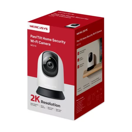 Câmara Wi-Fi Mercusys MC210 Pan/Tilt (2K 3MP - Visão Noturna - Áudio Bidirecional)|Mercusys|6957939004897 Câmara Wi-Fi Mercusys MC210 Pan/Tilt (2K 3MP - Visão Noturna - Áudio Bidirecional)|Mercusys|6957939004897