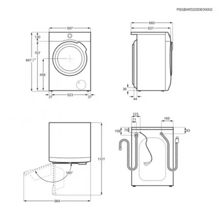 Máquina Lavar Secar Roupa AEG LWR7196U4B (9kg/5kg - 1600rpm - Classe A Lavagem) - Eficiência e Conveniência|Aeg|7333394011288 Máquina Lavar Secar Roupa AEG LWR7196U4B (9kg/5kg - 1600rpm - Classe A Lavagem) - Eficiência e Conveniência|Aeg|7333394011288