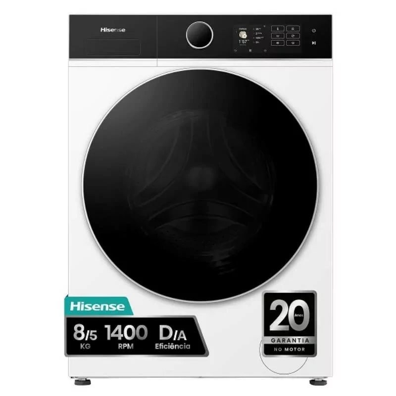 Lavadora Secadora Hisense WD5I8043BWF (8kg/5kg - 1400rpm - Clase A)|Hisense|6901101832498 Lavadora Secadora Hisense WD5I8043BWF (8kg/5kg - 1400rpm - Clase A)|Hisense|6901101832498