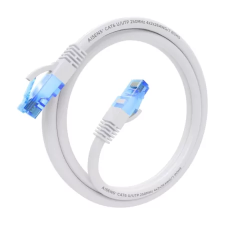 Cabo de Rede RJ45 AWG26 CCA UTP Cat6 Aisens - 1M - Branco|AISENS|8435739900482