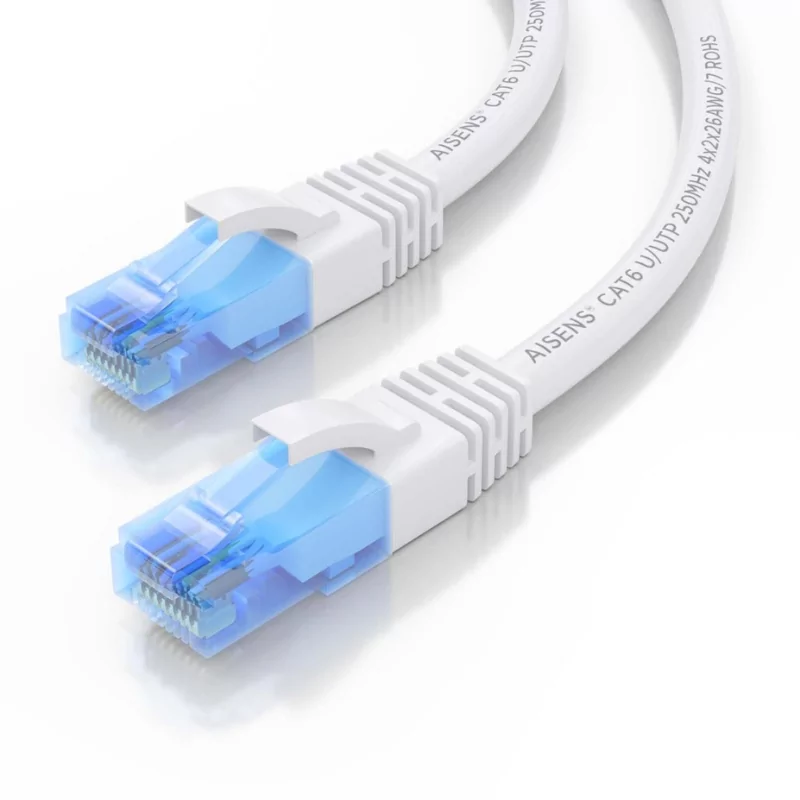 Cabo de Rede RJ45 AWG26 CCA UTP Cat6 Aisens - 1M - Branco|AISENS|8435739900482
