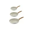 San Ignacio Pressed Aluminium Frying Pan Set (3 Pieces - 16/20/24 cm - Non-Stick)