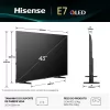 Hisense 43 Smart TV - (QLED - 4K UHD - Vidaa OS - 108cm) - 43E7Q