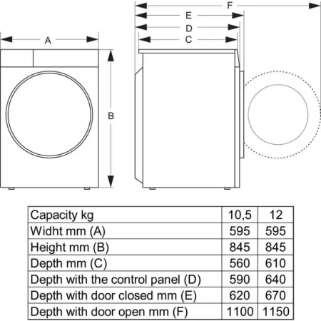 Máquina de Lavar Roupa Hisense WD3S1043BW3 (10.5kg - Classe A)|Hisense|6901101830159