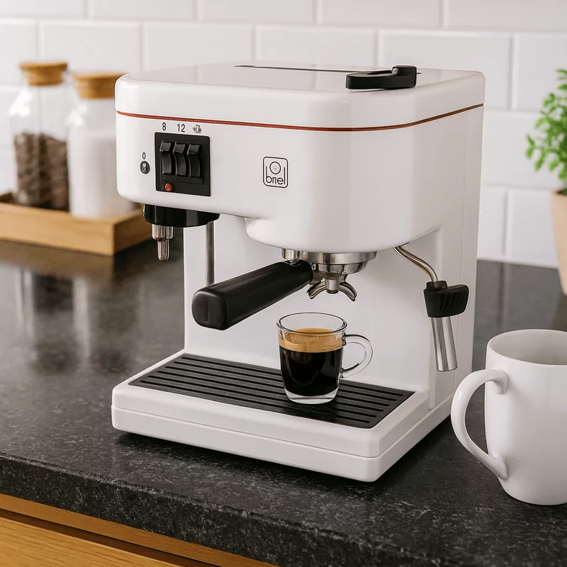 Briel ES51 Cappuccino Espresso Machine, 20 bar, 1010W, White
