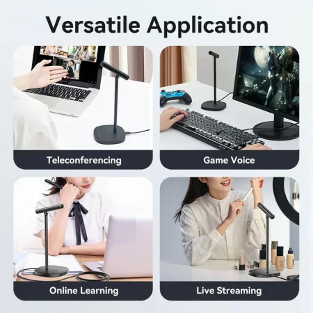 Microfone Desktop Vention USB-C Omnidirecional - NCCB0