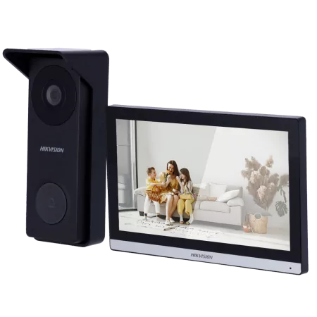 Kit Videoportero Hikvision Híbrido 4 Fios Analógico + WiFi - DS-KIS313-P(B)