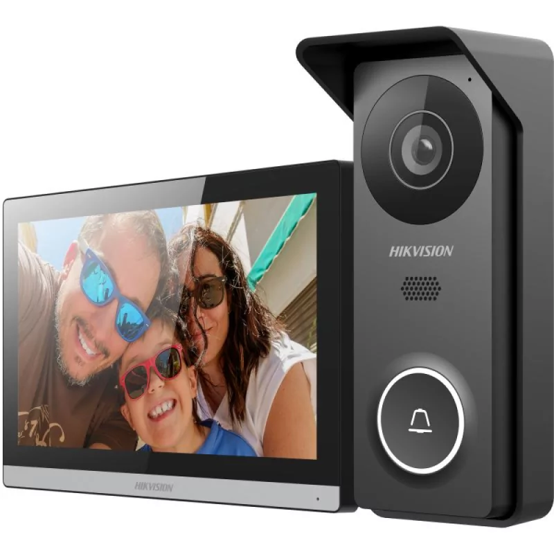 Kit Videoportero Hikvision Híbrido 4 Fios Analógico + WiFi - DS-KIS313-P(B)