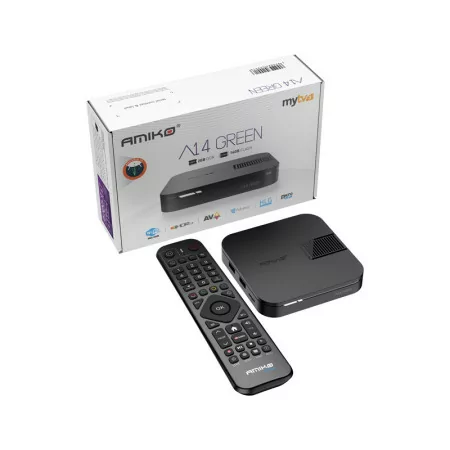 Amiko Android 14 4K UHD IPTV Receiver - A14 Green