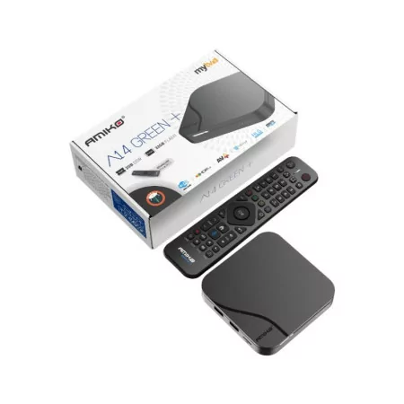 Amiko A14 Green+ BT - Android 14 - 2GB/32GB - Dual Band WiFi - IPTV 4K UHD