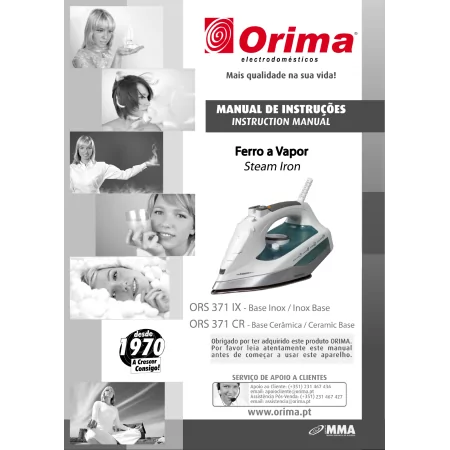 Ferro de Engomar a Vapor Orima 2200W Inox - ORS-371-IX