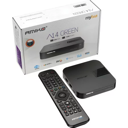 Amiko Android 14 4K UHD IPTV Receiver - A14 Green