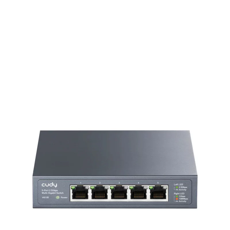Switch Gigabit Cudy - (5 Portas - 2.5Gbps - Multi Gigabit) - HS105
