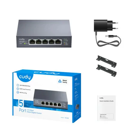 Switch Gigabit Cudy - (5 Portas - 2.5Gbps - Multi Gigabit) - HS105