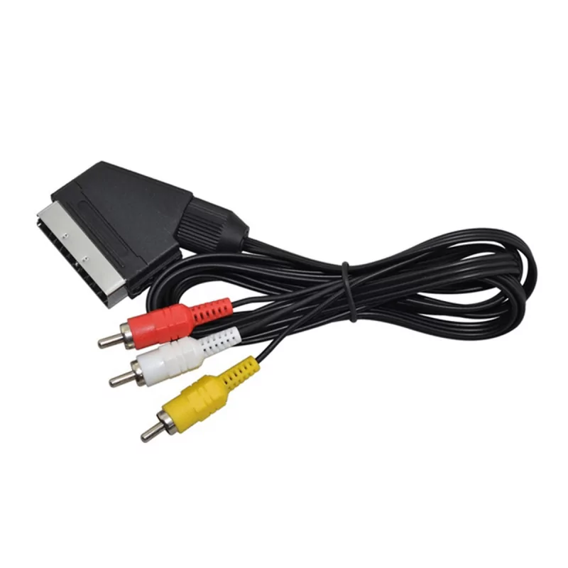 Cabo SCART 21 PINOS + 3 x RCA MACHO Cabo SCART 21 PINOS + 3 x RCA MACHO