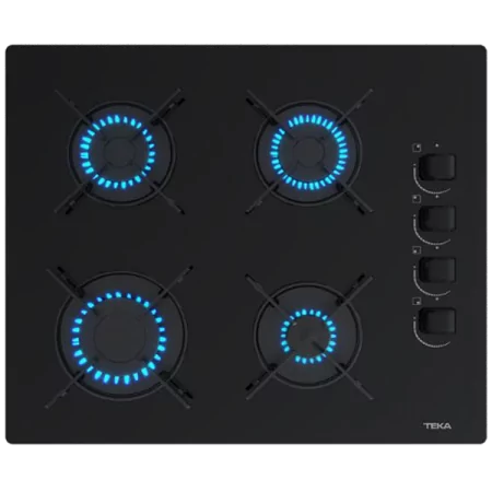 Teka GBE 64002 XBA BK Placa Gás 4 Zonas Vidro Preto