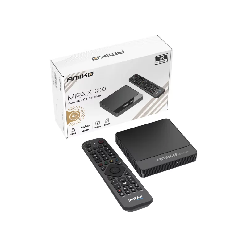 Amiko MiraX 5200 IR 2GB/8GB 4K Dual Band WiFi Black Amiko MiraX 5200 IR 2GB/8GB 4K Dual Band WiFi Black