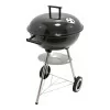Barbacoa a Carvão Gourmet Kitchen con Tampa, 2 Rodas e Grelha Ø41,5 x 76 cm - Negra