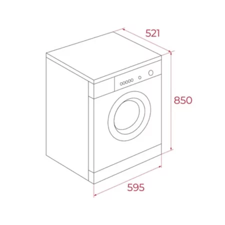 Lavadora de Ropa Teka - (8Kg - 14 Programas - Clase A - Blanca) - C WMK 70840 WH