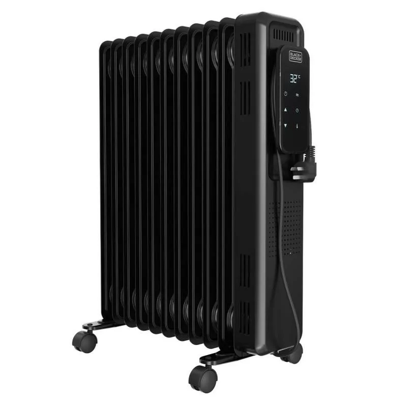 BLACKDECKER Oil Radiator BXRA-2501-E - Efficient Heating, Black BLACKDECKER Oil Radiator BXRA-2501-E - Efficient Heating, Black