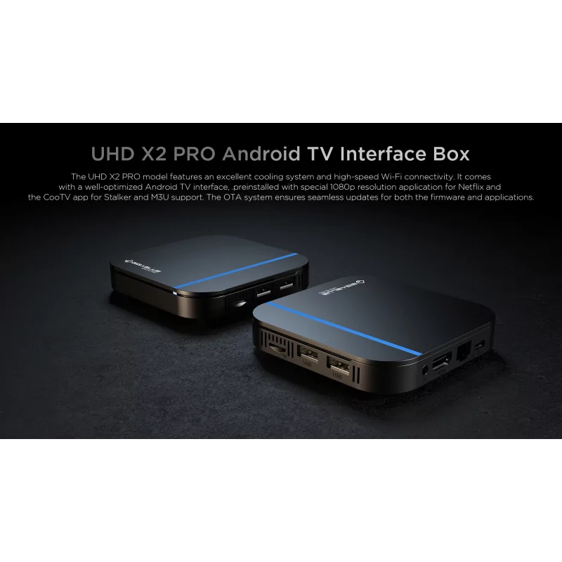 GigaBlue UHD X2 PRO 4K IPTV Box - Android 12, Black