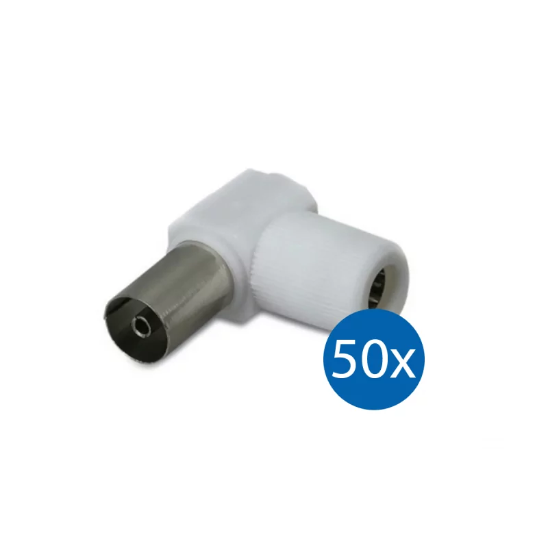 IEC RF Connectors 90º Curve Female Rover 50 unit Bag IEC RF Connectors 90º Curve Female Rover 50 unit Bag