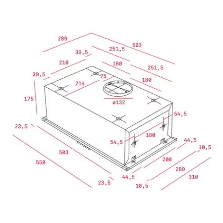 Extractor Encastrar TEKA GFH 55 - Extração 329 m³/h, Inox