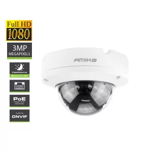 IPCAM 3MP Visão Noturna 20M Int/Ext POE Amiko DVW20M300