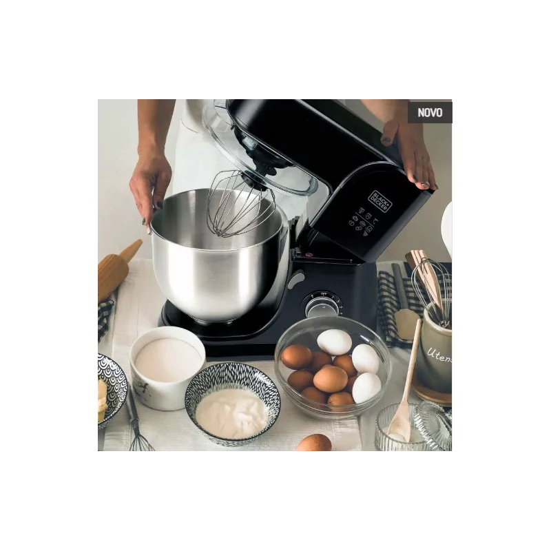 Robot de Cozinha Black+Decker 1000W 5,2L 8 Velocidades - BXKM1001E