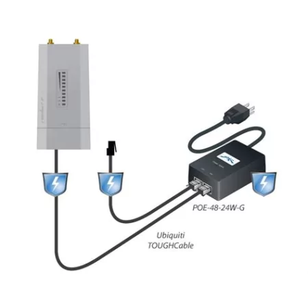 Ubiquiti Adaptador PoE - 48V 24W - POE-48-24W|Ubiquiti|810354023064 Ubiquiti Adaptador PoE - 48V 24W - POE-48-24W|Ubiquiti|810354023064
