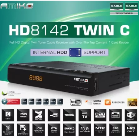 Amiko 8142 Twin DVB-C Full HD