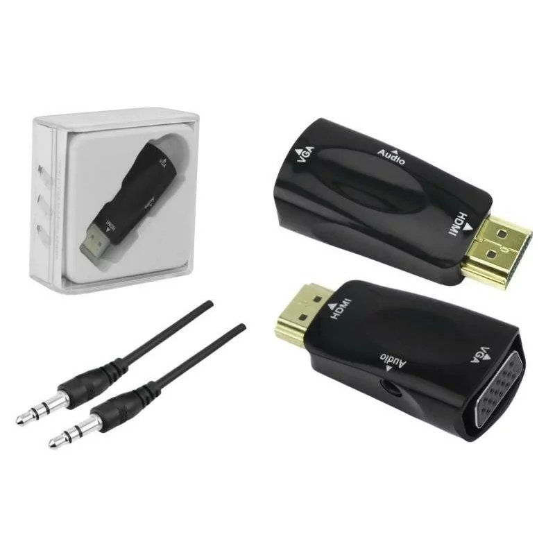 Conversor HDMI para VGA e áudio