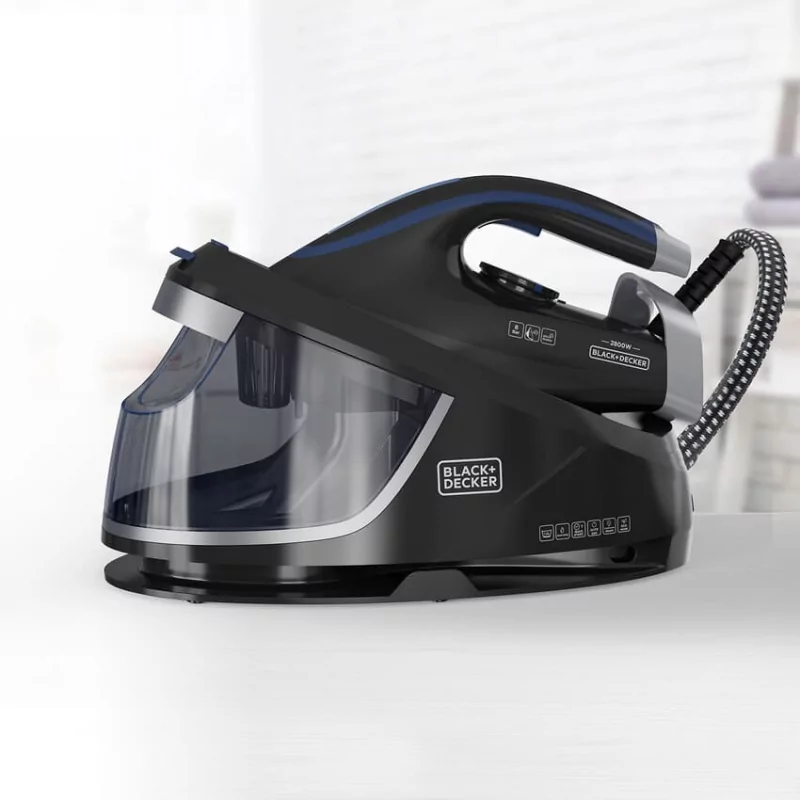 Black+Decker Steam Iron with Steam Wand - 2800W 1.5L 400g/min - Ceramic Base - BXSS2800E