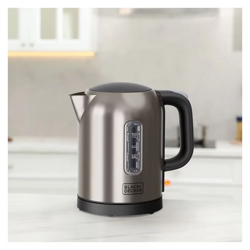 Black & Decker Electric Kettle 2200W 1L - Stainless Steel - BXKE2207E
