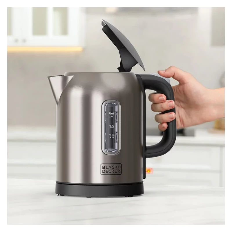 Black & Decker Electric Kettle 2200W 1L - Stainless Steel - BXKE2207E