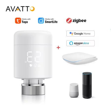 Válvula Termostática Inteligente Avatto TRV06 Zigbee 3.0 Branca