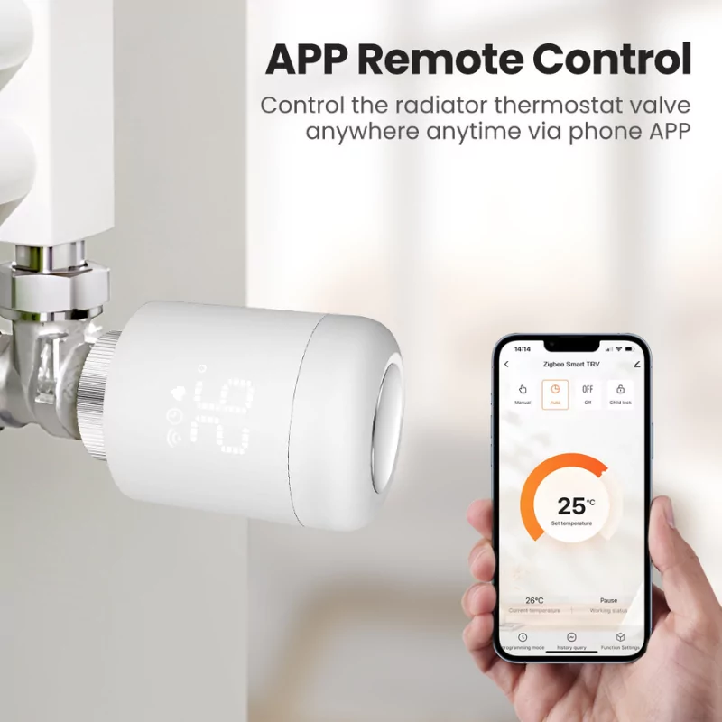 Válvula Termostática Inteligente Avatto TRV06 Zigbee 3.0 Branca