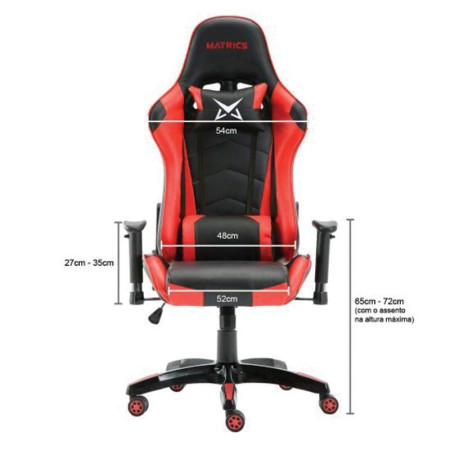 Cadeira Pro Gaming Osiris - Rosa e Branco - Matrics