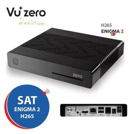 Recetor SAT Vu+ Zero Cor Preto