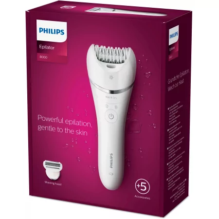 Kontrolsat - Depiladora Philips - Epilator Series 8000 - Húmido/Seco - Branca - BRE710/00 Kontrolsat - Depiladora Philips - Epilator Series 8000 - Húmido/Seco - Branca - BRE710/00
