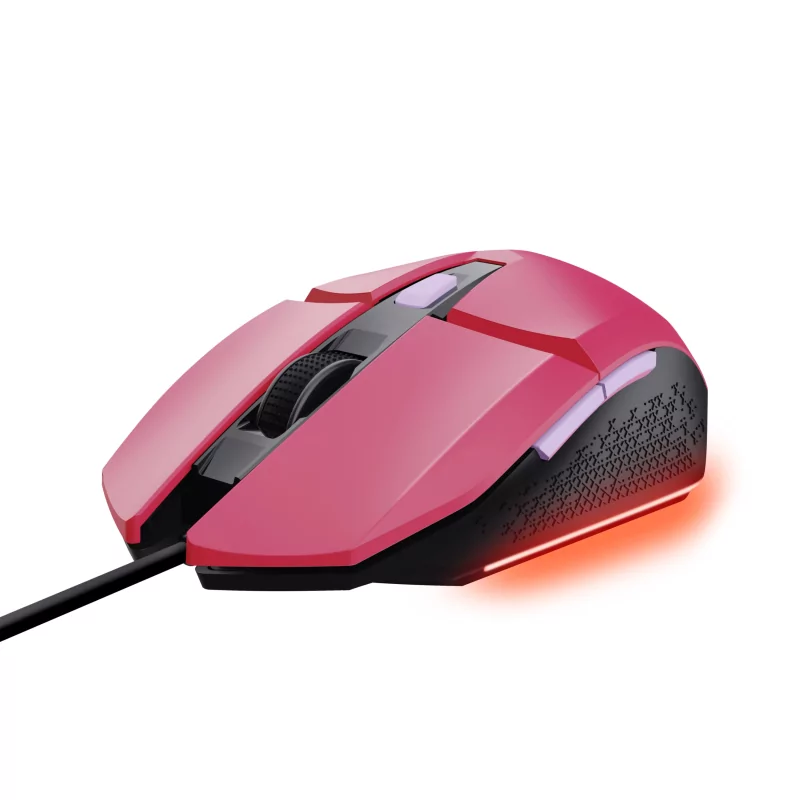 Kontrolsat - Trust Gaming Mouse - 6400 DPI - 60 IPS - RGB - Pink - GXT 109P FELOX