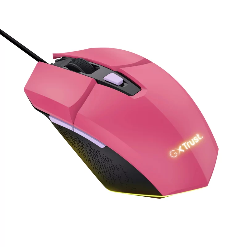 Kontrolsat - Trust Gaming Mouse - 6400 DPI - 60 IPS - RGB - Pink - GXT 109P FELOX
