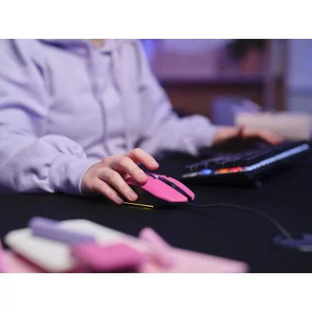 Kontrolsat - Trust Gaming Mouse - 6400 DPI - 60 IPS - RGB - Pink - GXT 109P FELOX