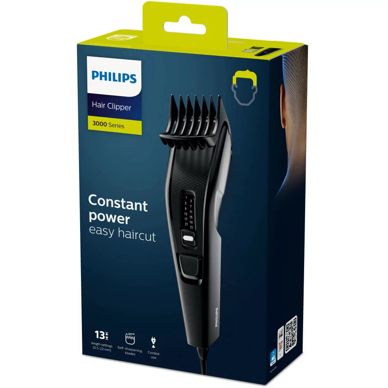 Kontrolsat - Máquina de Cortar Cabelo Philips - HairClipper Series 3000 - HC3510/15