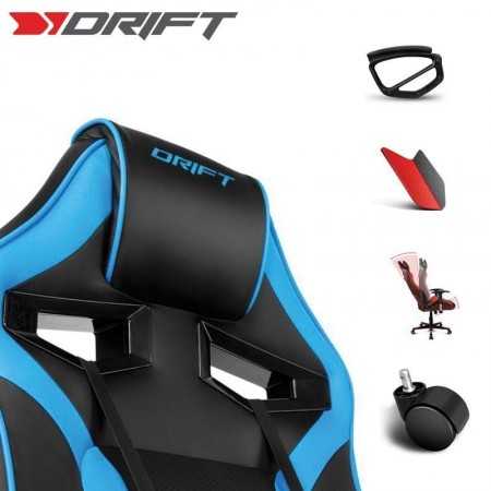 Cadeira Gaming Drift DR50 - Preta/Azul