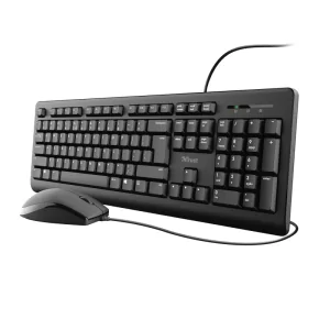Kontrolsat - Trust Keyboard & Mouse Kit - Wired - USB - Black - 23970
