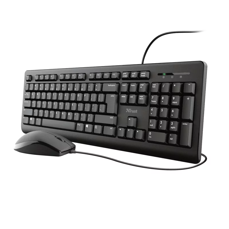 Kontrolsat - Kit Teclado & Rato Trust - C/ Fios - USB - Preto - 23970 Kontrolsat - Kit Teclado & Rato Trust - C/ Fios - USB - Preto - 23970